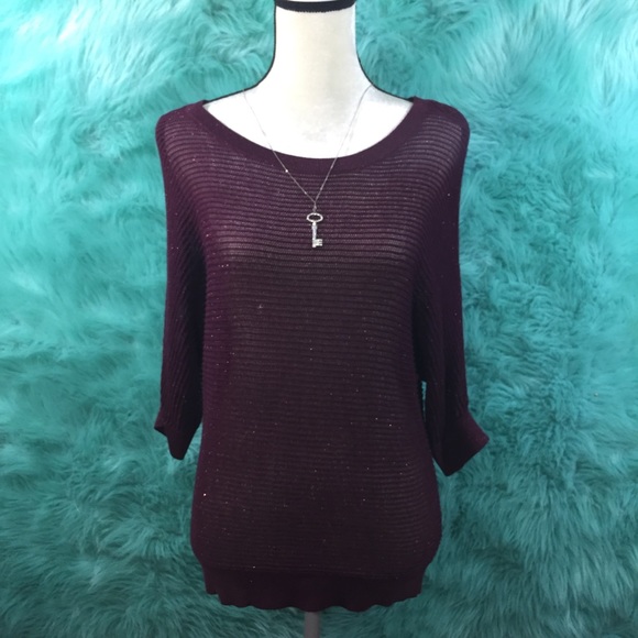 Apt. 9 Tops - Apt. 9 burgundy shimmery knit blouse Apt. 9 Tops - Apt. 9 burgundy shimmery knit blouse